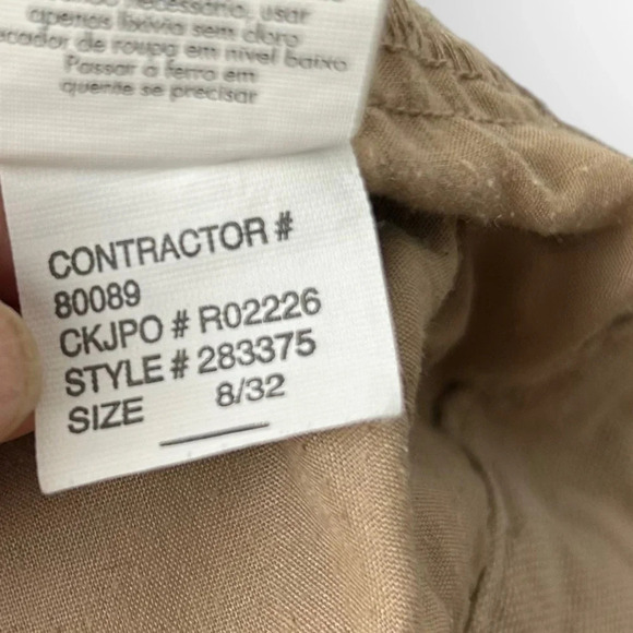 Calvin  Klein Tan All In One Linen Pants - Picture 9 of 9